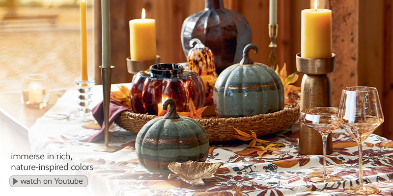 Fall tabletop beauty shot with new ceramics from tag